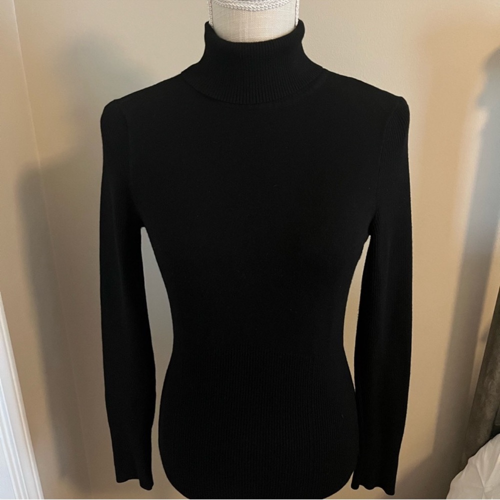 WHBM Black Turtleneck Sweater